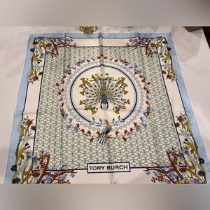 Meadow folly silk square scarf Tory Burch NWOT